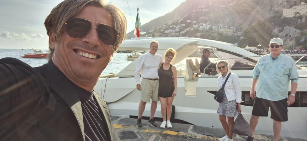 Guests arrived at Capri's port