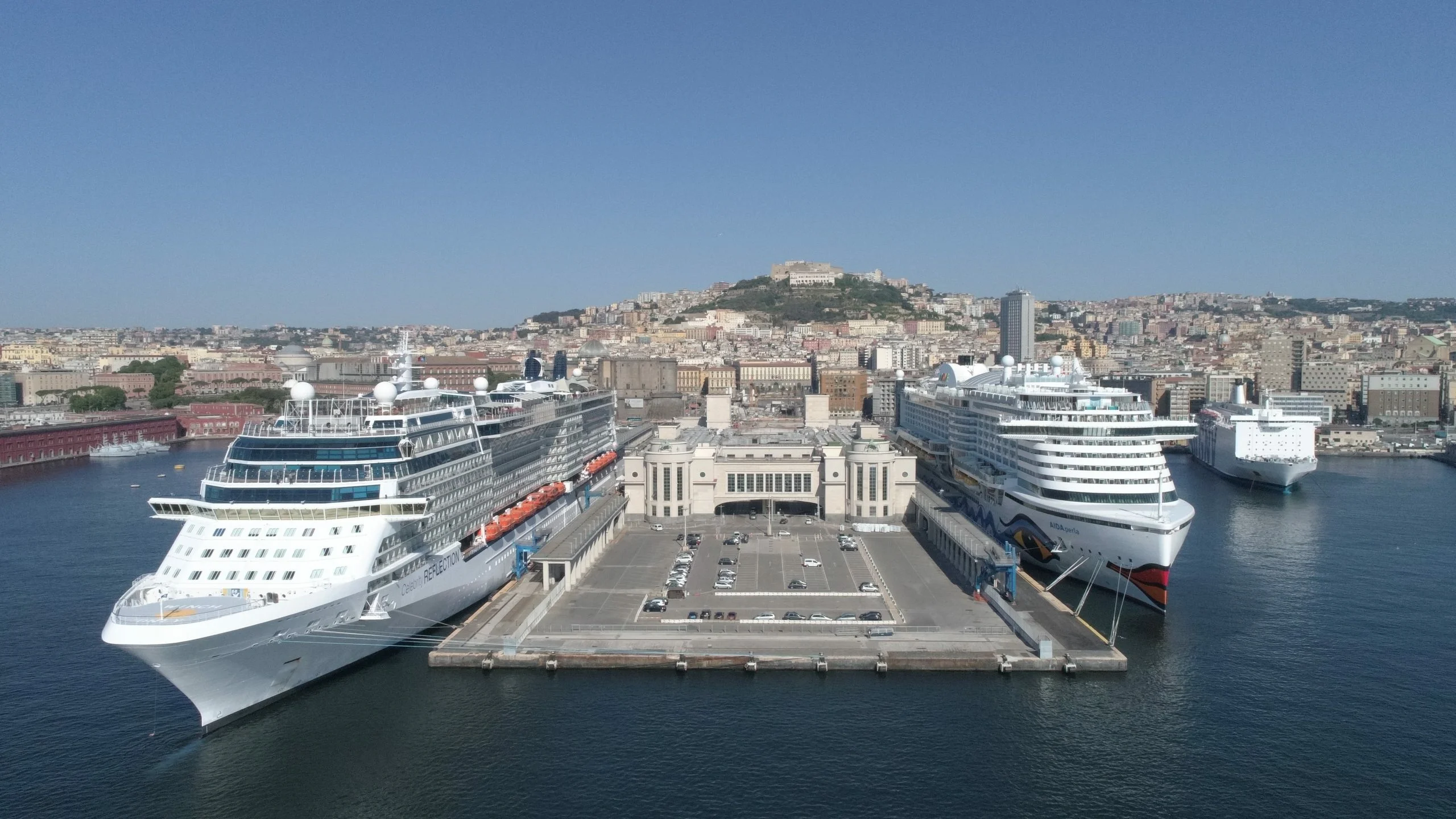 Cruise ship in Naples