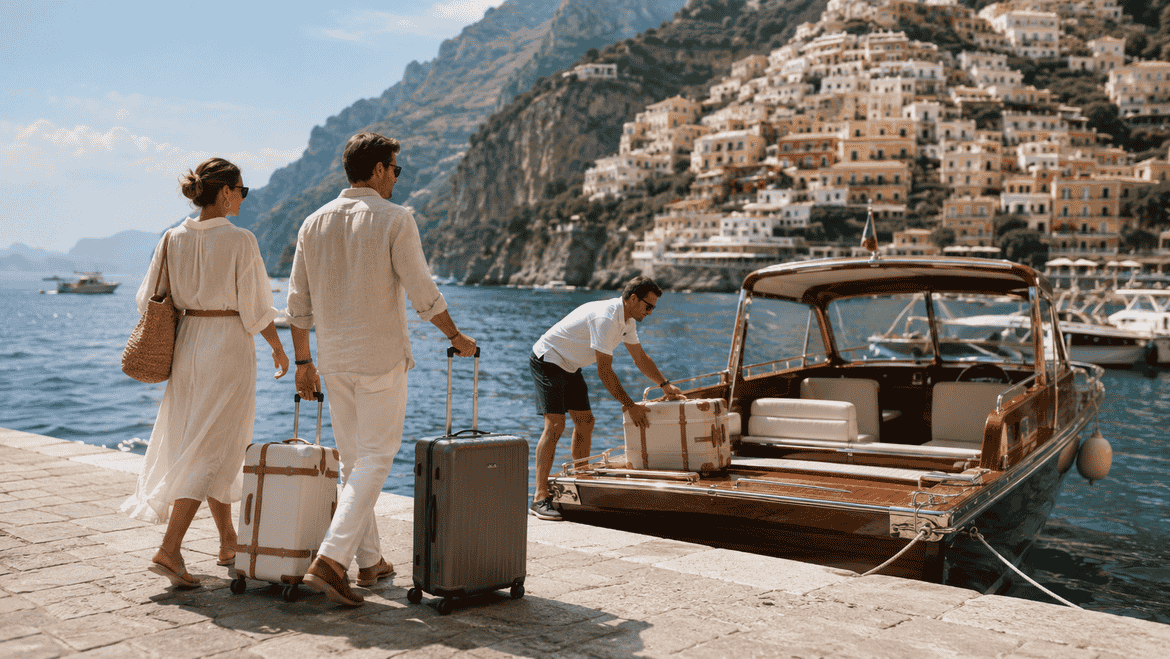 Traveling with Luggage Between Naples, the Islands and the Coast - Lucatourboat